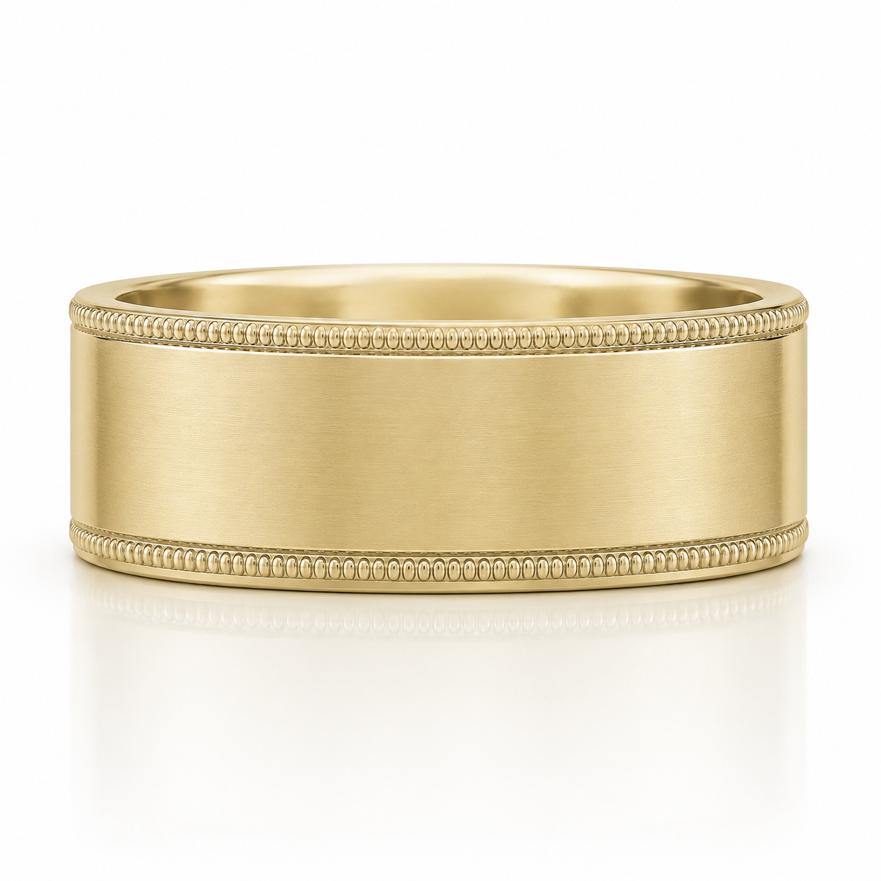 A gold band with a simple, elegant design.